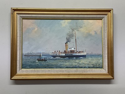 Lot 341 - COLIN MOORE; oil on canvas, 'The Medway Queen...