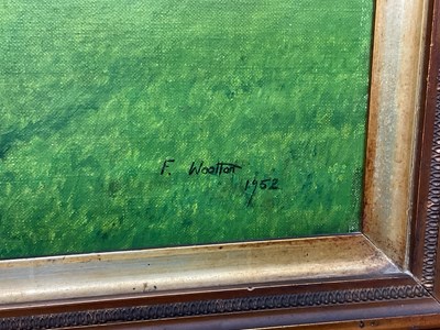 Lot 344 - F WOOTTON; oil on canvas, a gentleman riding a...