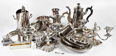 Lot 1236 - An assortment of silver plate, including a...