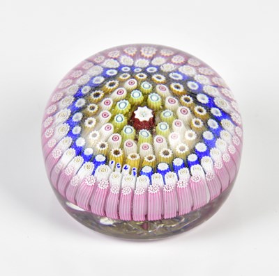 Lot 1281 - A 19th century millefiori paperweight dated...