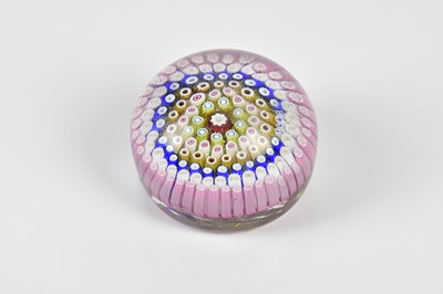Lot 1281 - A 19th century millefiori paperweight dated...
