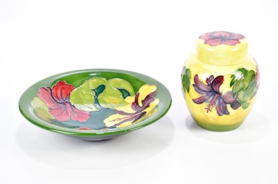 Lot 1277 - MOORCROFT; two pieces decorated in the 'Coral...