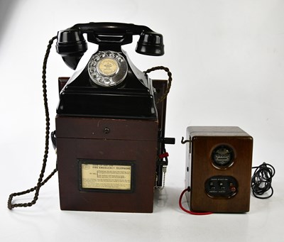 Lot 1013 - A black bakelite rotary GPO telephone,...