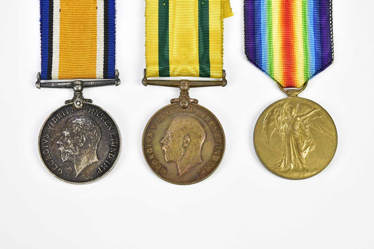 Lot 1522 - WWI medal trial comprising War Medal, Victory...