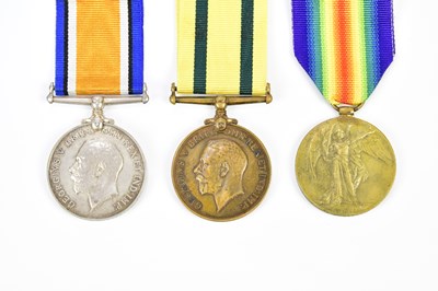 Lot 1523 - WWI medal trio comprising War Medal, Victory...