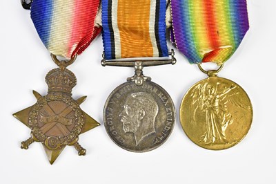 Lot 1602 - WWI medal trio comprising 1914-15 Star, War...