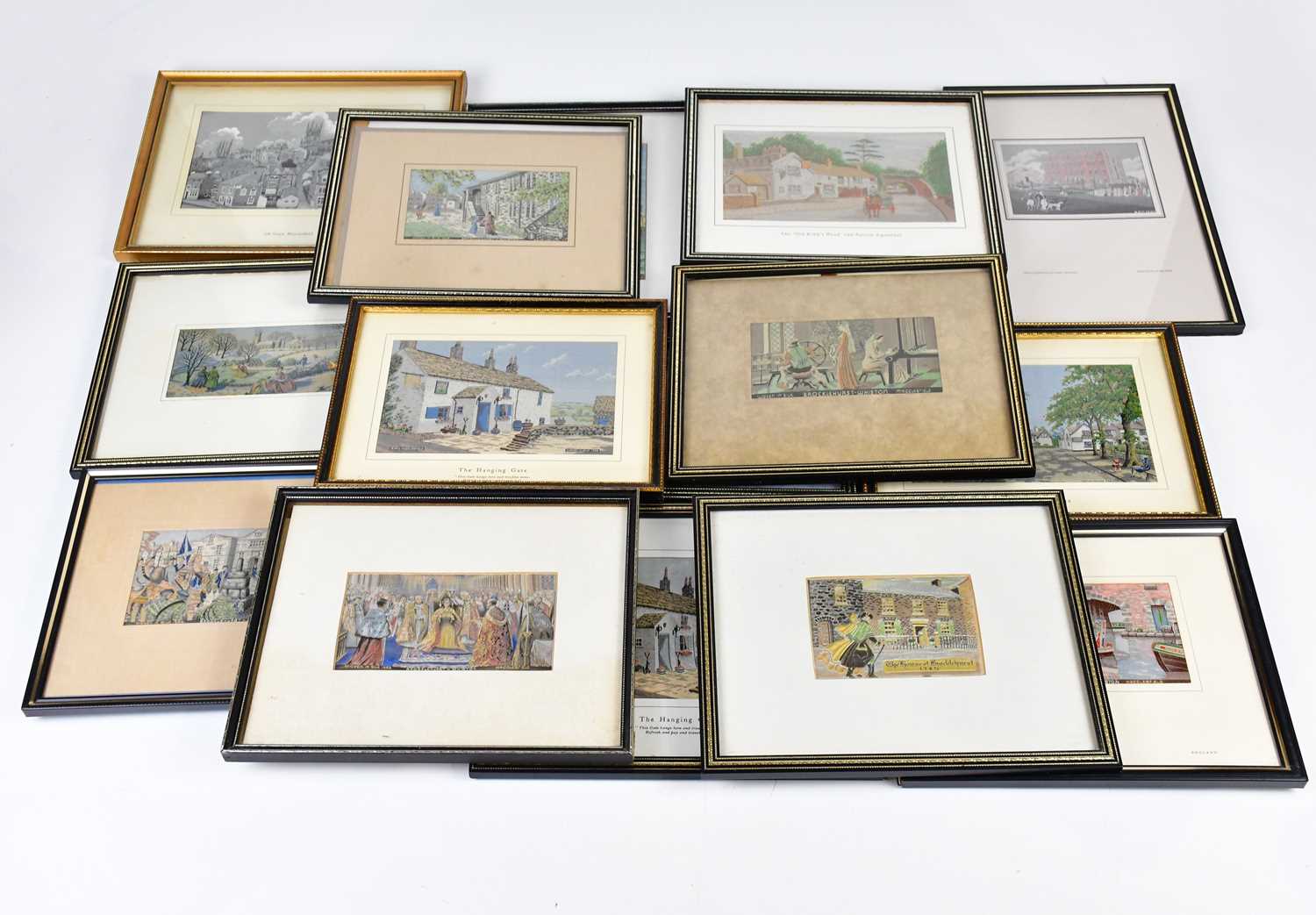 Lot 1139 A collection of Macclesfield silk pictures