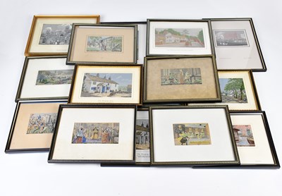 Lot 1139 - A collection of Macclesfield silk pictures...