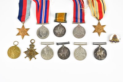 Lot 1605 - A WWI medal trio awarded to DVR T. Barby,...