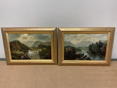 Lot 320 - G DAWSON; a pair of oils on canvas,...