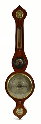 Lot 2156 - A 19th century mahogany wheel barometer, with...