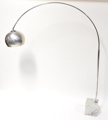 Lot 102 - An Arco-style floor lamp on a square marble base.