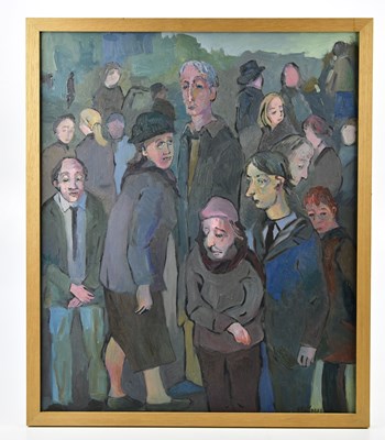 Lot 2640 - MARINA JIJINA (RUSSIAN); oil on canvas, crowd...