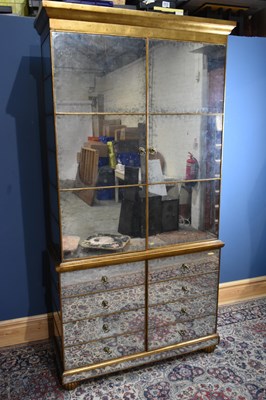 Lot 175 - A large and impressive modern mirrored cabinet,...