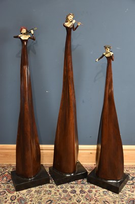 Lot 369 - Three modern decorative South African carved...