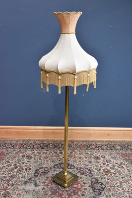 Lot 2221 - A modern brass Corinthian column standard lamp...