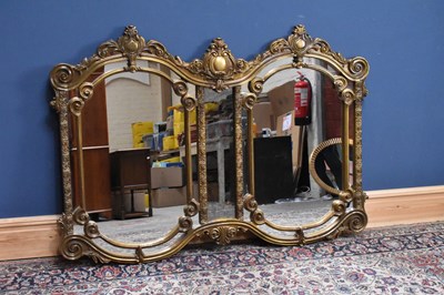 Lot 180 - A large modern decorative ornate gilt framed...