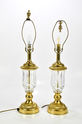 Lot 2192 - A pair of good quality cut glass gilt metal...