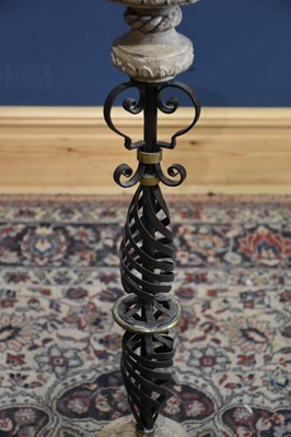 Lot 238 - A modern decorative wrought iron and composite...