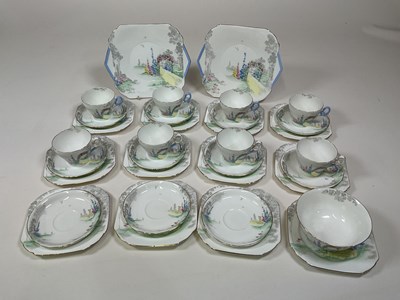 Lot 177 - An Art Deco Shelley extensive part tea set,...