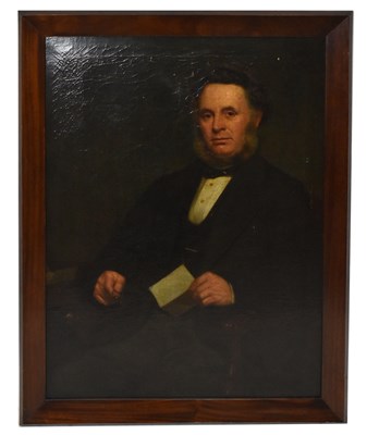 Lot 367 - WH JOHNSON; oil on canvas, portrait of Mr...