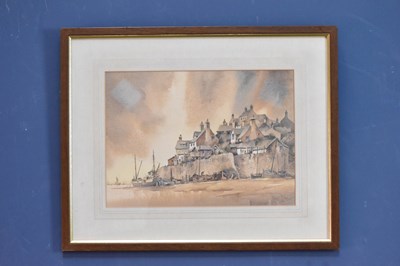 Lot 2524 - GEORGE ALLEN (1919-1993); watercolour, harbour...