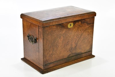 Lot 1035 - A Victorian walnut stationery cabinet/writing...