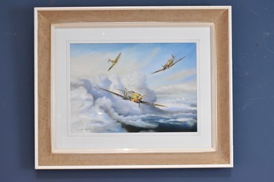 Lot 2481 - F L BURGESS; pastel, 'Dog Fight', signed, 33 x...