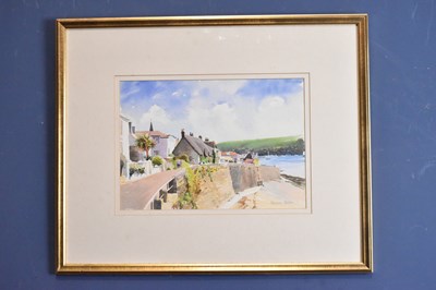 Lot 2526 - PAMELA SLATER; watercolour, figures beside...