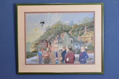 Lot 2498 - CHRIS BRIERLEY; watercolour, ‘Hot Air Balloons...