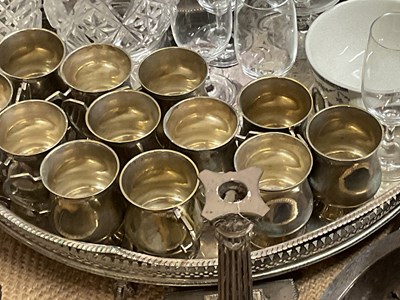Lot 15 - A collection of silver plate including lunch...