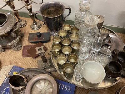 Lot 15 - A collection of silver plate including lunch...