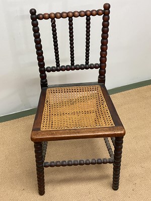 Lot 706 - A 19th century mahogany bobbin side chair,...