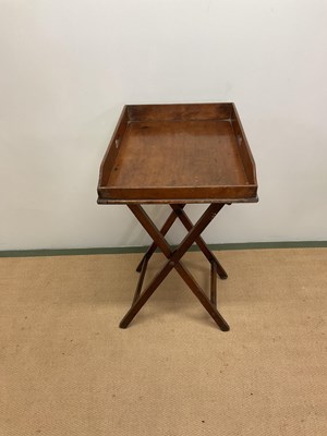 Lot 657 - A late 19th century mahogany butler's tray on...