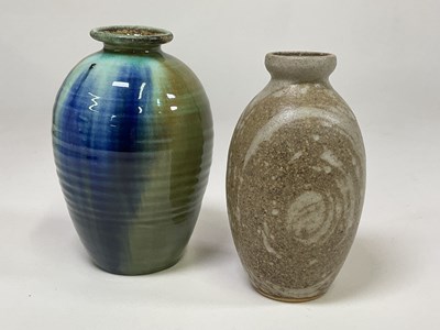 Lot 155 - Two studio pottery vases, both with impressed...