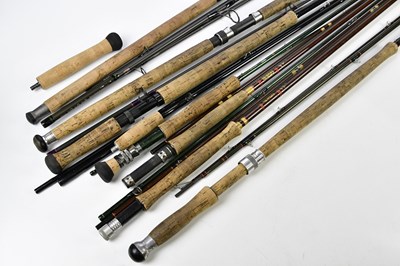 Lot 2380 - A collection of fishing rods, including Loop...