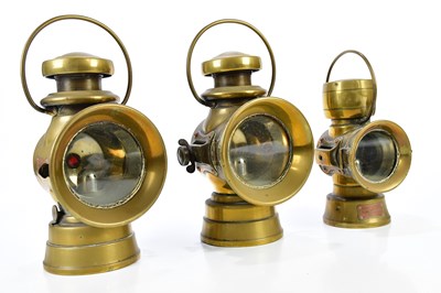 Lot 1014 - LUCAS; three 'King of the Road' car lamps,...