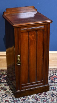 Lot 159 - An Edwardian walnut pot cupboard, with...