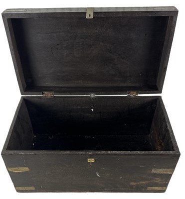 Lot 353 - A modern twin handled brass bound box, with...