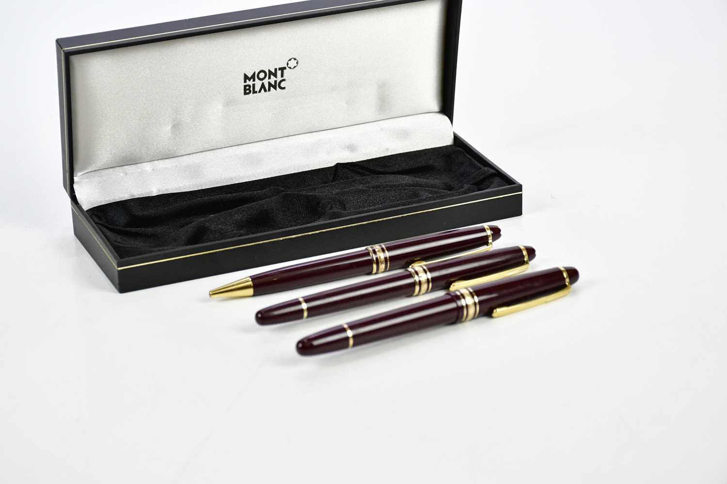 Lot 700 - MONTBLANC; a set of three Meisterstuck...