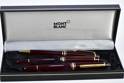 Lot 700 - MONTBLANC; a set of three Meisterstuck...