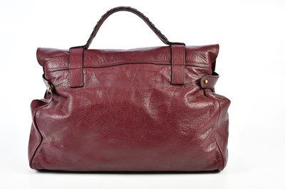 Lot 708 - MULBERRY; a dark red leather Alexa satchel...