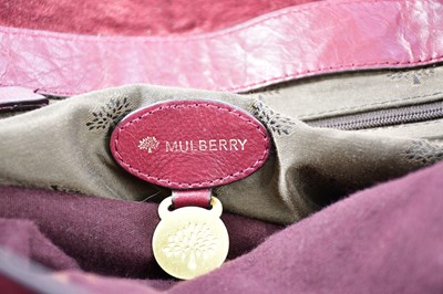 Lot 708 - MULBERRY; a dark red leather Alexa satchel...