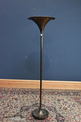 Lot 2213 - A flared trumpet standard lamp, height 172cm.