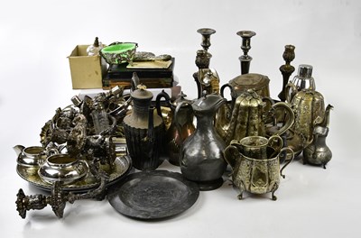 Lot 1234 - A large collection of silver plated items...