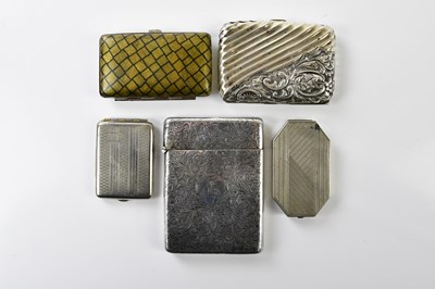 Lot 1115 - A collection of cigarette cases including one...