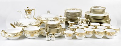 Lot 1318 - NORITAKE; a gilt tea/dinner service, three...