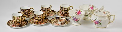 Lot 1378 - ROYAL CROWN DERBY; a set of five Imari pattern...