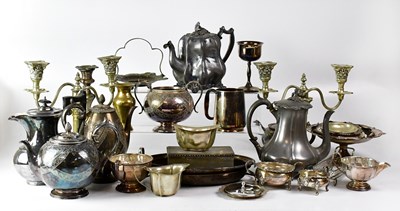 Lot 684 - A mixed lot of silver-plated and metalware...