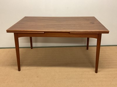 Lot 646 - Danish teak dining table, height 75cm, length...